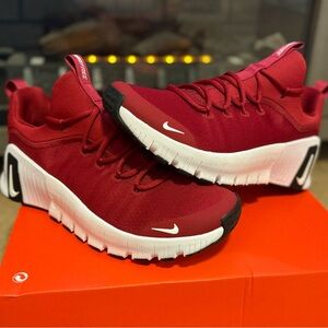 Nike Burgundy and White Running Shoes